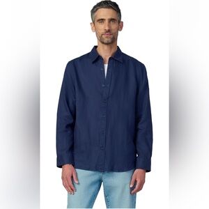NEW Joe's Mens Jakob Linen Shirt (XX-Large, True Navy)